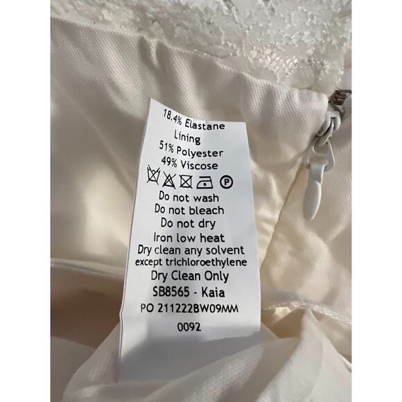 House of CB Kaia Ivory A-Line Mini Dress Size XS Extra Small - Picture 9 of 10